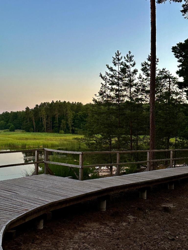 zwierzyniec zachód słońca plaża kładka